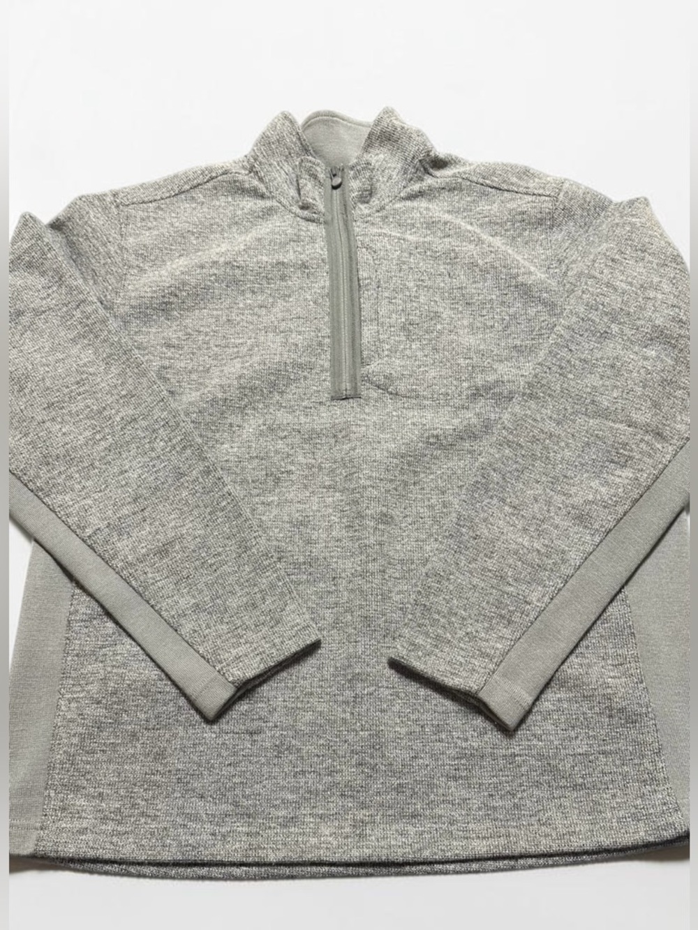 Merrell Aeroblock XL 1/4 Zip Wool Blend Sweater Fleece Pullover Grey Utility